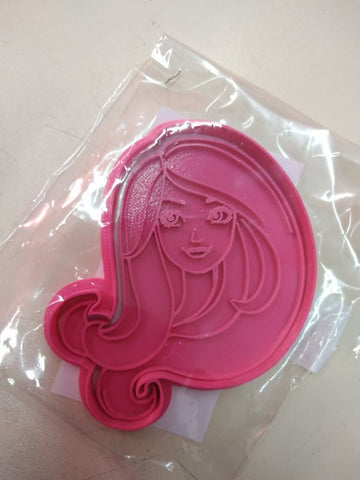 Tagliapasta tagliabiscotto in bioplastica 2 pezzi Barbie volto