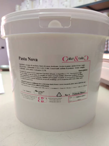 Pasta di zucchero bianca da 6 kg. per copertura Pasta Nova