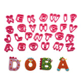 Tagliapasta tagliabiscotto alfabeto lettere in plastica 27 pezzi decora