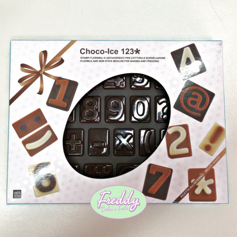 Stampo in silicone choco ice per numeri in cioccolato Pavoni