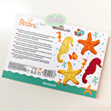 Tagliapasta tagliabiscotto mare sea life cavalluccio marino e stella marina in plastica 2 pezzi decora
