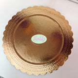 vassoio merlettato in cartone sottotorta oro per torte dolci e pasticceria