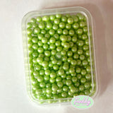 Decorazioni in zucchero perle verde confezione da 60 grammi