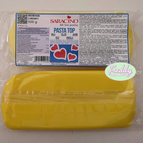 Pasta di zucchero colorata da 500 gr per copertura Saracino Top