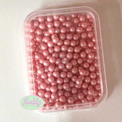 Decorazioni in zucchero perle rosa confezione da 60 grammi